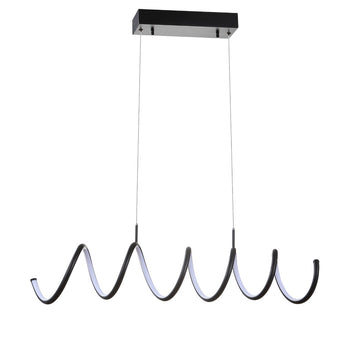 Ali 31" Dimmable Adjustable Integrated LED Metal Linear Pendant - JONATHAN Y